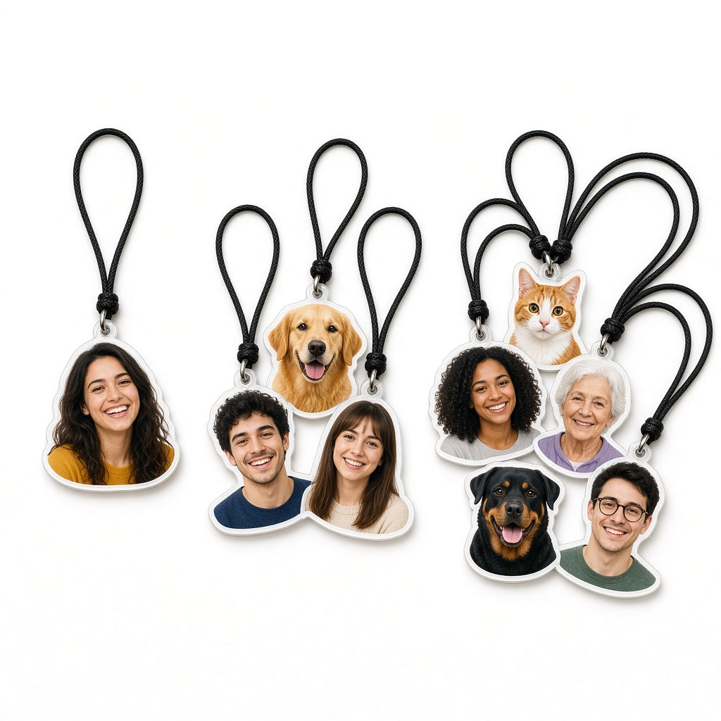 Custom photo car charms in 1 pack, 3 pack and 5 pack